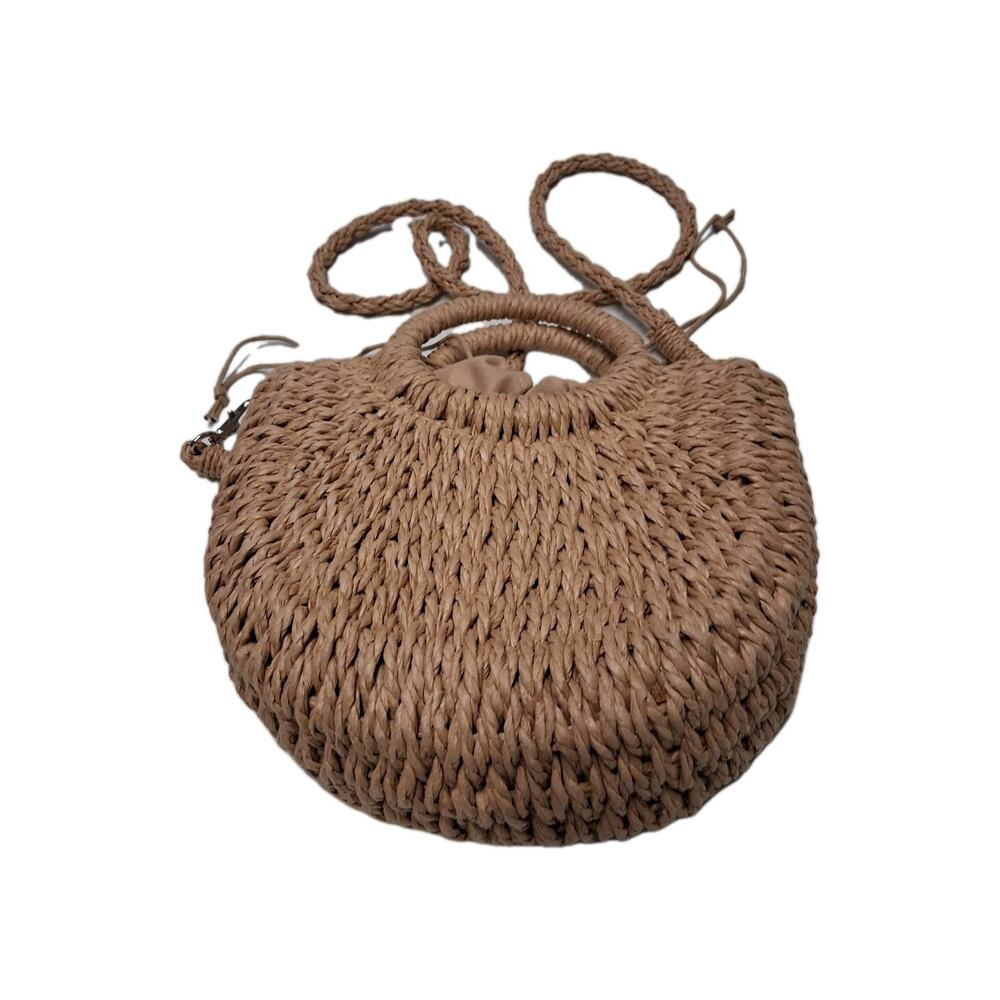 Straw Raffia Cross body purse resort beach summer Hand Bag - Picture 4 of 5